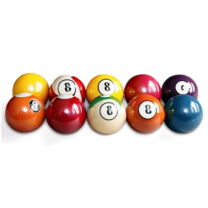 Colorful Pool Ball Set Png Ikh89 PNG image