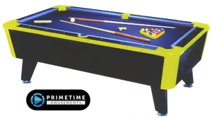 Colorful Pool Table Setup PNG image