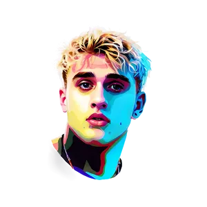 Colorful Portraitof Jake Paul PNG image