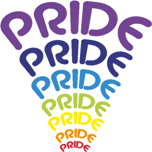 Colorful Pride Text Illustration PNG image