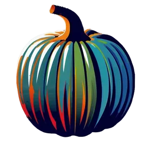 Colorful Pumpkin Silhouette PNG 06292024