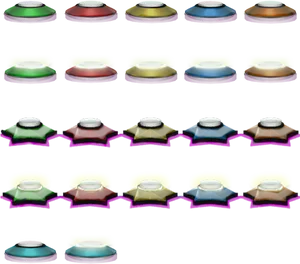 Colorful Push Buttons Array PNG image