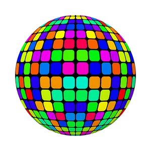 Colorful Puzzle Sphere PNG image