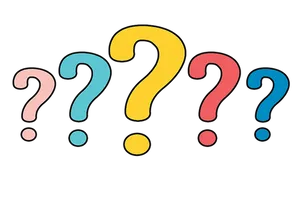 Colorful Question Marks Background