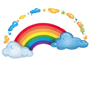 Colorful Rainbow And Clouds Png 71 PNG image