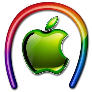 Colorful Rainbow Apple Logo Png Pls PNG image