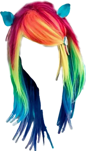 Colorful Rainbow Arcoiris Creature PNG image