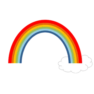 Colorful Rainbowand Cloud Graphic