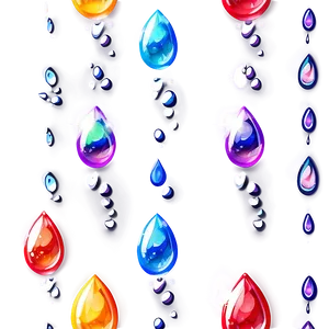 Colorful Raindrop PNG 66