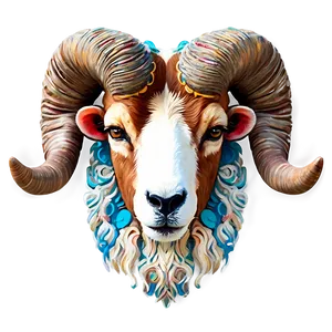 Colorful Ram Head Painting PNG 85 PNG