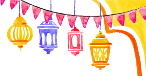 Colorful Ramadan Lanterns PNG image