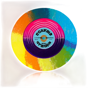 Colorful Record Label PNG 05242024