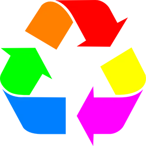 Colorful Recycle Symbol Graphic PNG image