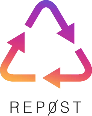 Colorful Recycling Triangles Logo PNG image