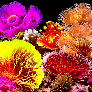 Colorful Reef Anemones PNG Dkl66 PNG