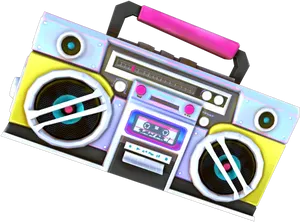 Colorful Retro Boombox PNG image