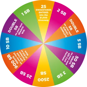 Colorful Reward Wheel Spin PNG image