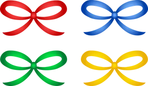 Colorful Ribbon Bows Vector Illustration