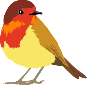 Colorful Robin Illustration PNG image