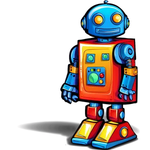 Colorful Robot Clipart Png 06262024 PNG image