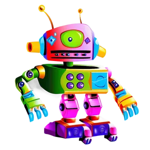 Colorful Robot Clipart Png Yav51 PNG image