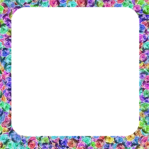 Colorful Rose Frame Background PNG image