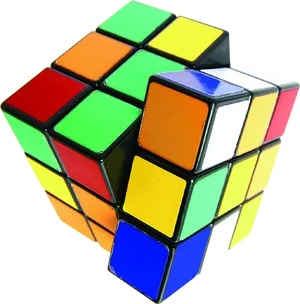 Colorful Rubik Cube Twisted PNG image