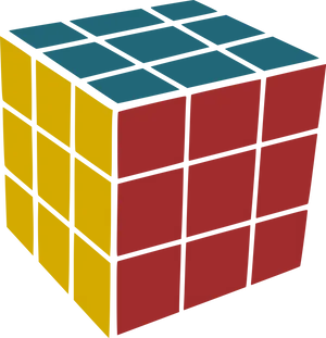 Colorful Rubiks Cube Illustration PNG image