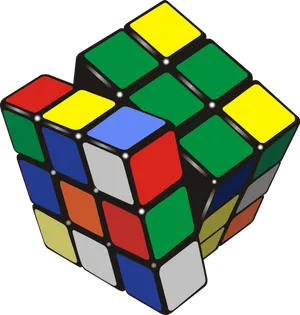 Colorful Rubiks Cube Illustration PNG image