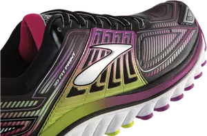 Colorful Running Shoe Side View PNG image