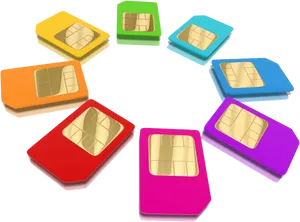 Colorful_ S I M_ Cards_ Array PNG image