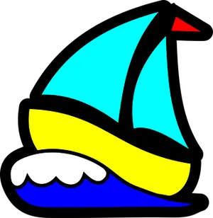 Colorful_ Sailboat_ Graphic PNG image