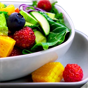 Colorful Salad Plate Png 06262024 PNG image