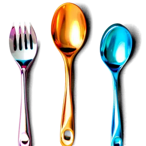 Colorful Salad Spoon PNG 6 PNG