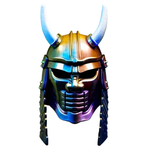 Colorful Samurai Helmet PNG 06132024