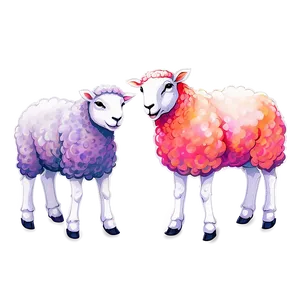 Colorful Sheep PNG 05232024