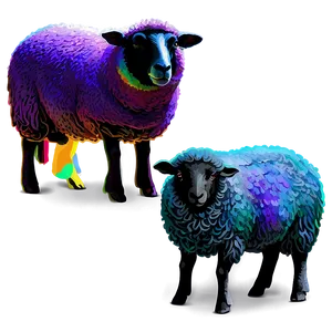 Colorful Sheep PNG Qub78