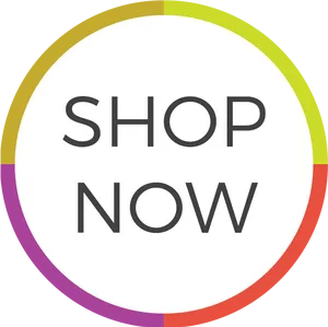 Colorful Shop Now Button PNG image