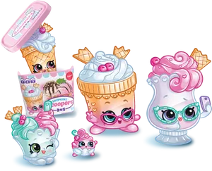 Colorful Shopkins Characters PNG image