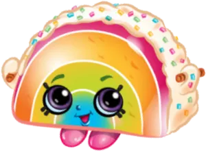 Colorful Shopkins Taco Character PNG