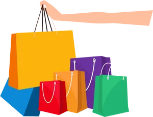 Colorful Shopping Bags Graphic