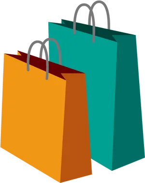 Colorful Shopping Bags Illustration PNG