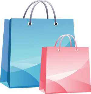 Colorful Shopping Bags Illustration PNG image