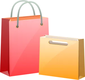 Colorful Shopping Bags Illustration PNG image