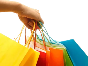 Colorful Shopping Bagsin Hand