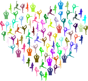 Colorful Silhouettesof Dancing Women
