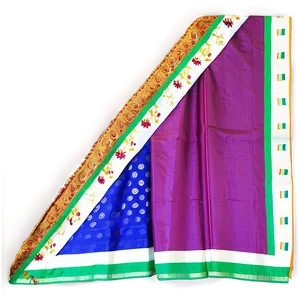 Colorful Silk Saree Png 06242024 PNG image