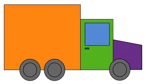 Colorful Simple Truck Illustration
