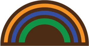 Colorful Simplified Rainbow Art PNG image