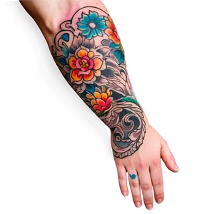 Colorful Sleeve Tattoo Png Bhv17 PNG image